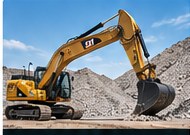 Excavatrice sur un chantier